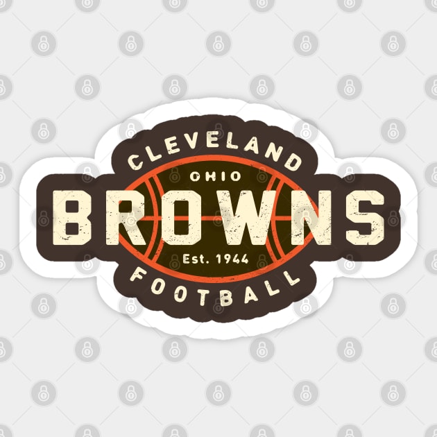 Cleveland Browns Vintage 1 by Buck Tee Sticker by Buck Tee